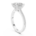 2.30 CT Princess Cut Diamond Hidden Halo Pavé Engagement Ring