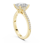 2.30 CT Princess Cut Diamond Hidden Halo Pavé Engagement Ring