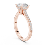 2.30 CT Round Brilliant Cut Diamond Hidden Halo Pavé Engagement Ring