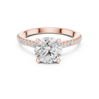 2.30 CT Round Brilliant Cut Diamond Hidden Halo Pavé Engagement Ring