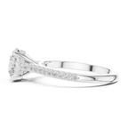 2.30 CT Round Brilliant Cut Diamond Hidden Halo Pavé Engagement Ring