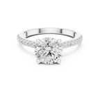2.30 CT Round Brilliant Cut Diamond Hidden Halo Pavé Engagement Ring