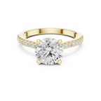 2.30 CT Round Brilliant Cut Diamond Hidden Halo Pavé Engagement Ring