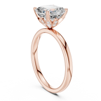 Asscher Cut Solitaire Engagement Ring with Hidden Halo Gallery