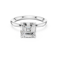 Asscher Cut Solitaire Engagement Ring with Hidden Halo Gallery