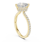 3.73 CT Heart Cut Hidden Halo Diamond Engagement Ring