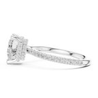 3.73 CT Heart Cut Hidden Halo Diamond Engagement Ring