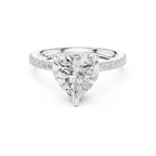 Heart Cut Diamond Hidden Halo Pavé Engagement Ring