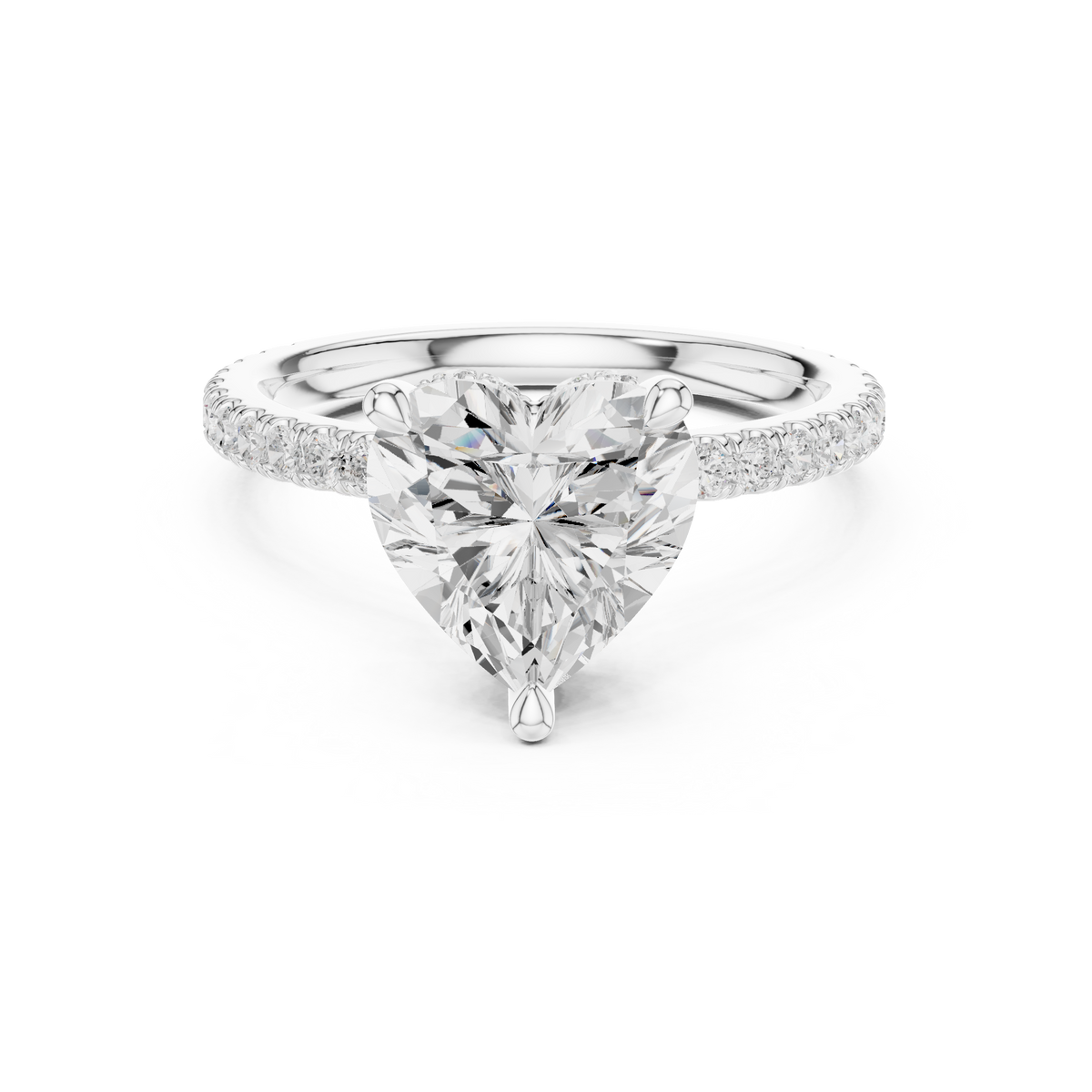 3.00 ct Heart Cut Hidden Halo Diamond Engagement Ring – Style DDLR-171 HR-1 — Jewelix Atelier