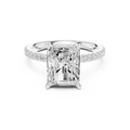 3.76 CT Radiant Cut Hidden Halo Diamond Engagement Ring