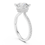 3.74 CT Round Brilliant Hidden Halo Diamond Engagement Ring