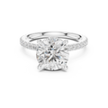 Round Brilliant Diamond Hidden Halo Pavé Engagement Ring