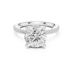 3.74 CT Round Brilliant Hidden Halo Diamond Engagement Ring