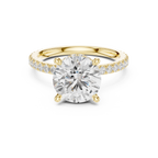 3.74 CT Round Brilliant Hidden Halo Diamond Engagement Ring