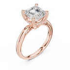 2.50 CT Asscher Cut Cathedral Diamond Engagement Ring with Hidden Pavé Gallery
