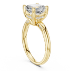 2.50 CT Asscher Cut Cathedral Diamond Engagement Ring with Hidden Pavé Gallery