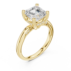 2.50 CT Asscher Cut Cathedral Diamond Engagement Ring with Hidden Pavé Gallery