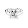 2.50 CT Asscher Cut Cathedral Diamond Engagement Ring with Hidden Pavé Gallery