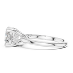 2.50 CT Cushion Cut Cathedral Diamond Engagement Ring with Hidden Pavé Gallery