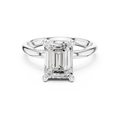 2.50 CT Emerald Cut Cathedral Diamond Engagement Ring with Hidden Pavé Gallery