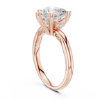 2.50 CT Heart Cut Cathedral Diamond Engagement Ring with Hidden Pavé Gallery