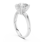 2.50 CT Heart Cut Cathedral Diamond Engagement Ring with Hidden Pavé Gallery