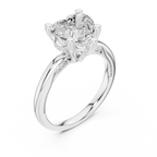 2.50 CT Heart Cut Cathedral Diamond Engagement Ring with Hidden Pavé Gallery