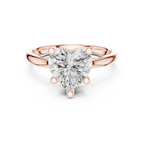 2.50 CT Heart Cut Diamond Engagement Ring with Hidden Pavé Cathedral Setting