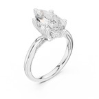 2.50 CT Marquise Cut Diamond Engagement Ring with Hidden Pavé Cathedral Setting