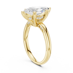 2.50 CT Marquise Cut Diamond Engagement Ring with Hidden Pavé Cathedral Setting