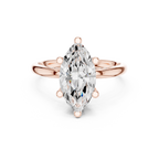 2.50 CT Marquise Cut Diamond Engagement Ring with Hidden Pavé Cathedral Setting