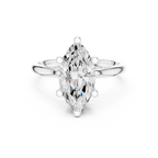 2.50 CT Marquise Cut Cathedral Diamond Engagement Ring with Hidden Pavé Gallery