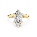 2.50 CT Marquise Cut Diamond Engagement Ring with Hidden Pavé Cathedral Setting