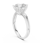 2.50 CT Pear Cut Cathedral Diamond Engagement Ring with Hidden Pavé Gallery