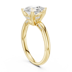 2.50 CT Pear Cut Cathedral Diamond Engagement Ring with Hidden Pavé Gallery