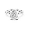 2.50 CT Pear Cut Diamond Engagement Ring with Hidden Pavé Cathedral Setting