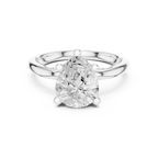 2.50 CT Pear Cut Diamond Engagement Ring with Hidden Pavé Cathedral Setting