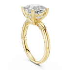 2.50 CT Princess Cut Cathedral Diamond Engagement Ring with Hidden Pavé Gallery