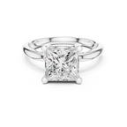 2.50 CT Princess Cut Cathedral Diamond Engagement Ring with Hidden Pavé Gallery