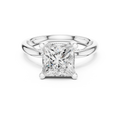 2.50 CT Princess Cut Diamond Engagement Ring with Hidden Pavé Cathedral Setting