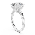 2.50 CT Radiant Cut Cathedral Diamond Engagement Ring with Hidden Pavé Gallery