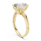 2.50 CT Radiant Cut Cathedral Diamond Engagement Ring with Hidden Pavé Gallery
