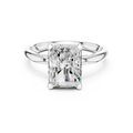 2.50 CT Radiant Cut Cathedral Diamond Engagement Ring with Hidden Pavé Gallery