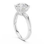 2.50 CT Round Brilliant Cathedral Diamond Engagement Ring with Hidden Pavé Gallery