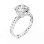2.50 CT Round Brilliant Cathedral Diamond Engagement Ring with Hidden Pavé Gallery