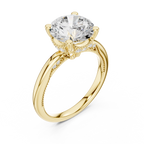 2.50 CT Round Brilliant Cathedral Diamond Engagement Ring with Hidden Pavé Gallery