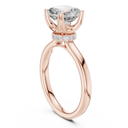 1.50 CT Asscher Cut Solitaire Diamond Engagement Ring with Hidden Halo Basket