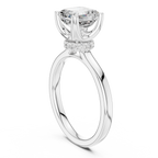 1.50 CT Asscher Cut Solitaire Diamond Engagement Ring with Hidden Halo Basket