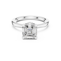 1.50 CT Asscher Cut Solitaire Diamond Engagement Ring with Hidden Halo Basket