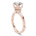 1.50 CT Cushion Cut Solitaire Diamond Engagement Ring with Hidden Halo Basket